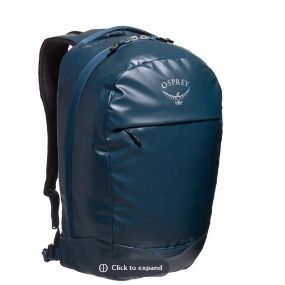 Osprey Transporter 25 L Panel Loader Backpack Blue NWT TPU Coated Waterproof